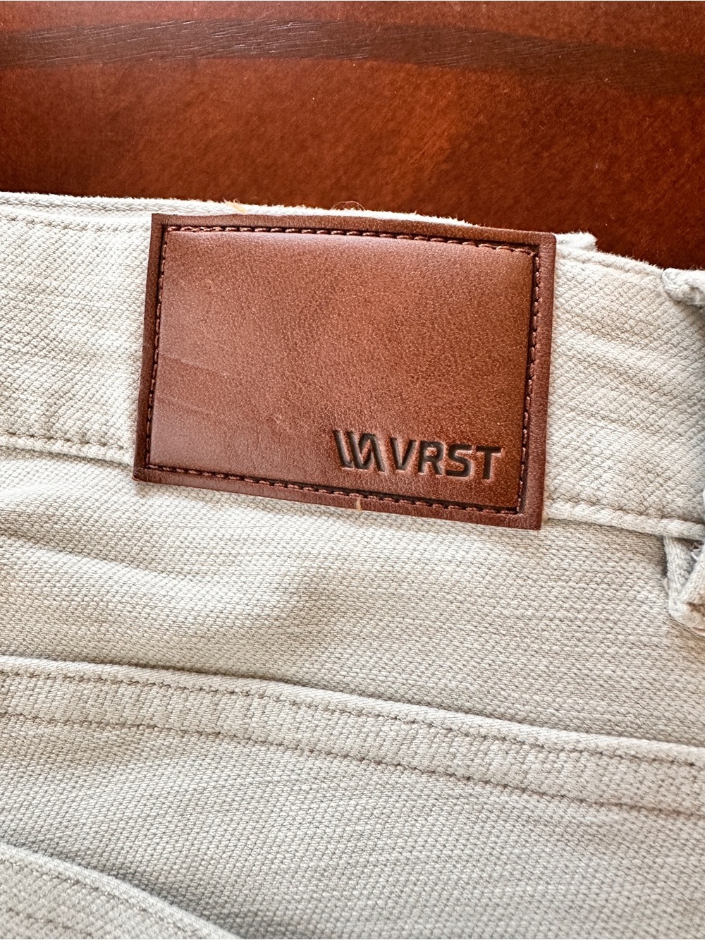 VRST Slim 36x34 Cream five pocket pant